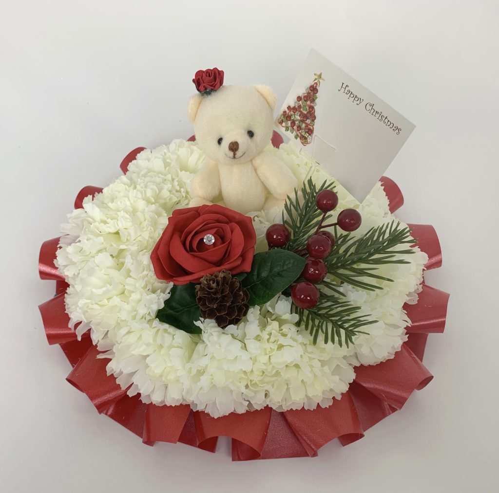 teddy bear funeral flowers