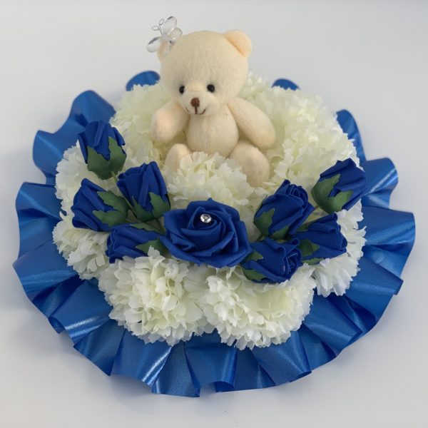 teddy bear funeral flowers