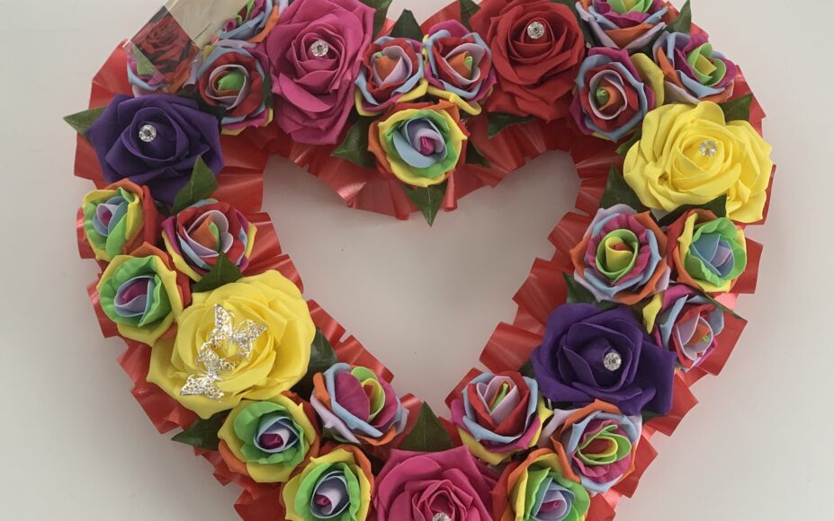 Valentine's Day Triple Heart Wreath - Made on Maidstone
