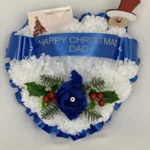 Artificial Christmas Heart Wreath