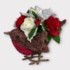 Christmas robin Grave Pot Artificial Funeral Flowers