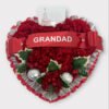 Artificial Christmas heart wreath