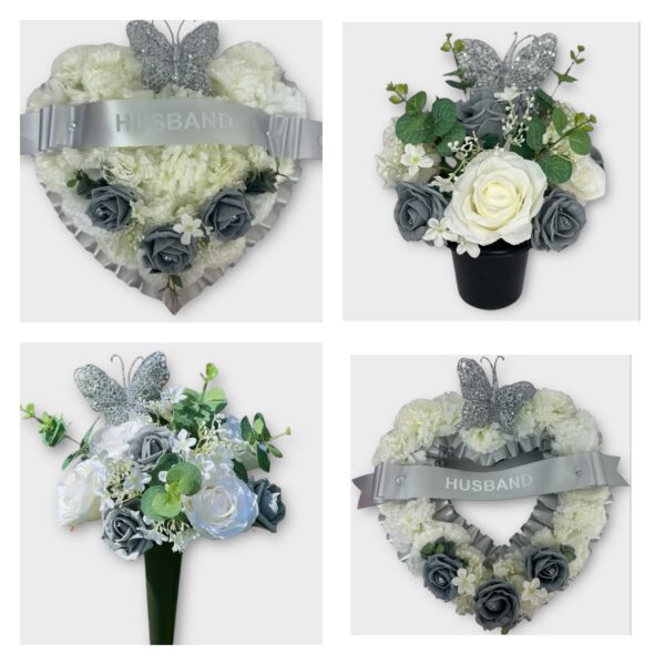 Artificial Christmas grave wreath pots