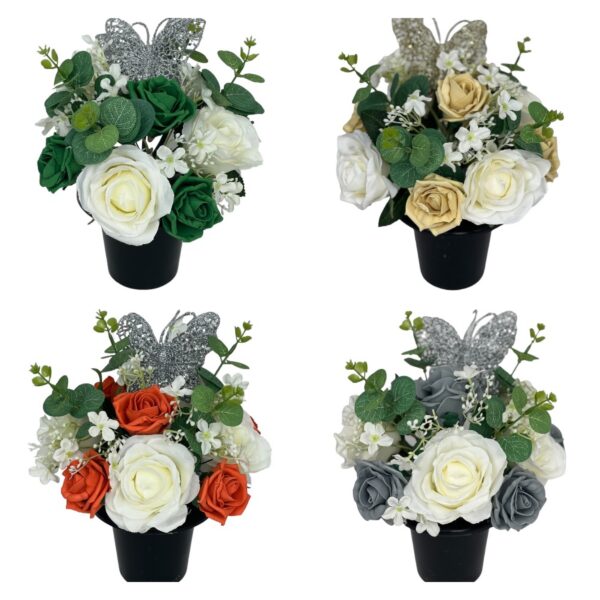 Artificial Christmas grave cemetery grave pots