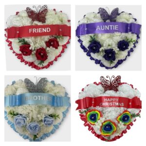 Artificial funeral heart grave wreaths flowers