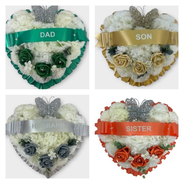 Artificial funeral heart grave wreaths flowers