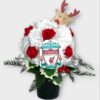 Football Christmas grave pot