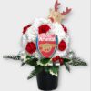 Football Christmas grave pot