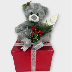 Teddy bear Christmas present grave memorial