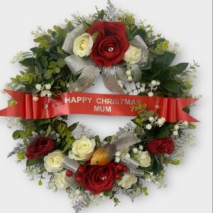 Christmas grave wreath