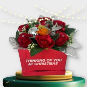 Christmas hat box Grave flowers