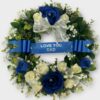 Funeral wreath grave